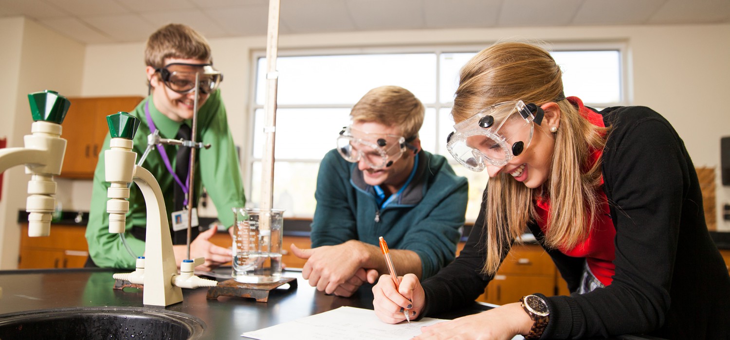 Admissions Home Students in science lab